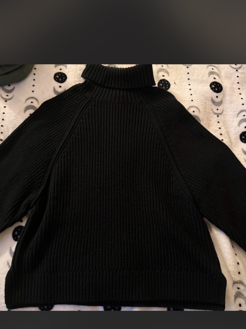 PINK Victoria's Secret Black Ribbed Turtleneck Sweater